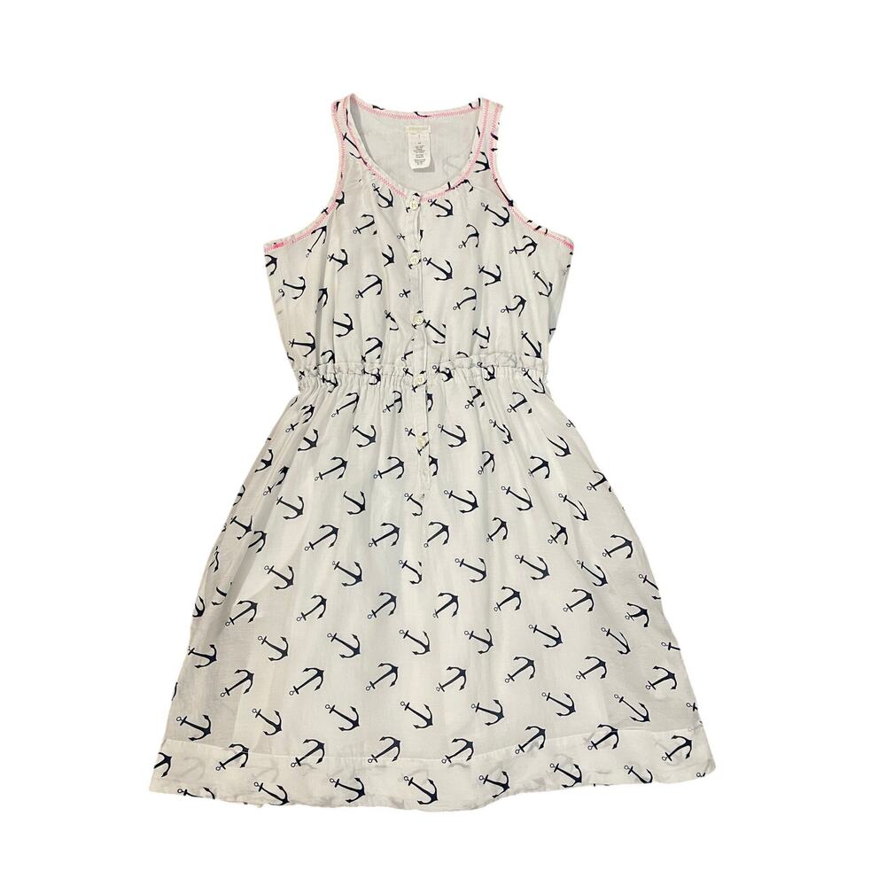 Crewcuts J Crew Girls Anchor Print Racerback Dress Size 10